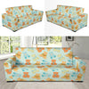 Bear Pattern Print Design 02 Sofa Slipcover