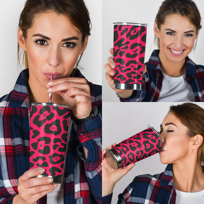 Cheetah Pink Print Pattern Tumbler