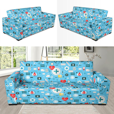 Medical Pattern Print Design 06 Sofa Slipcover