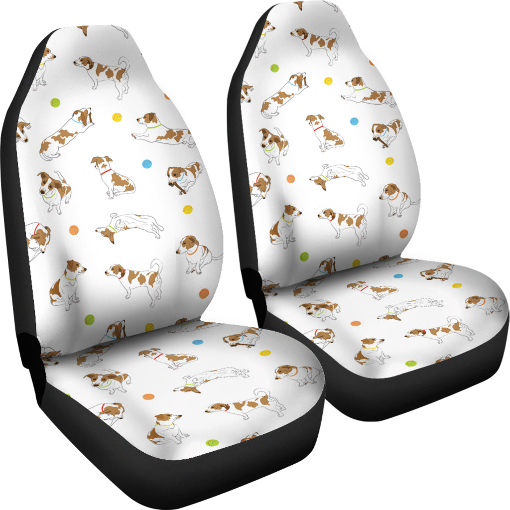 Russell Terriers With Balls Print Design LKS307 Car Seat Covers