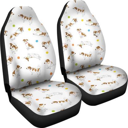 Russell Terriers With Balls Print Design LKS307 Car Seat Covers