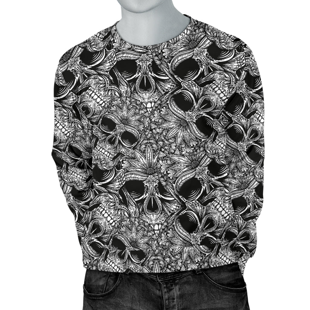 Skull Tattoo Design Print Men Long Sleeve Sweatshirt