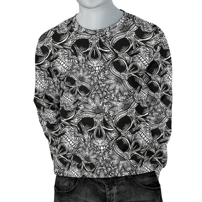 Skull Tattoo Design Print Men Long Sleeve Sweatshirt