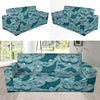 Manta Ray Tribal Pattern Print Design 03 Sofa Slipcover