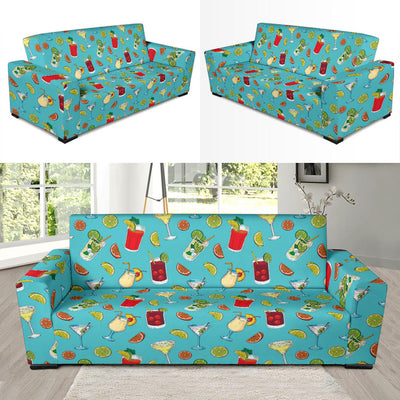 Cocktail Pattern Print Design 05 Sofa Slipcover