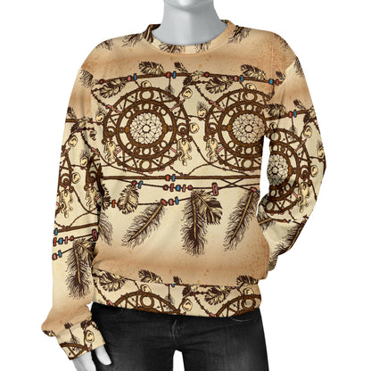 Dream catcher vintage native Women Long Sleeve Sweatshirt