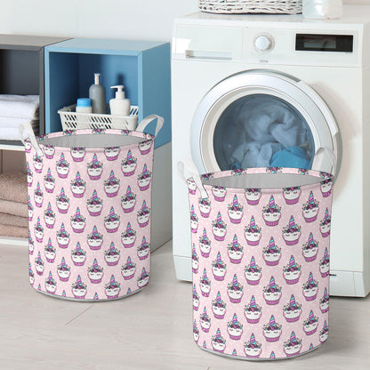 Cupcakes Unicorn Print Pattern Laundry Basket