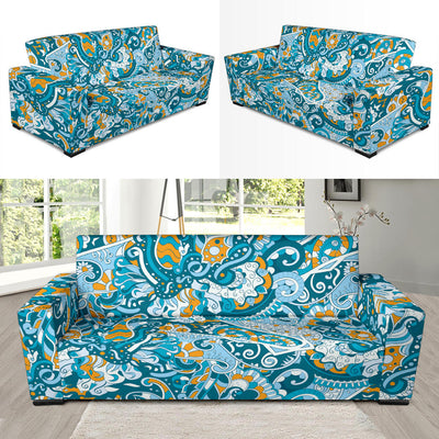 Funky Retro Pattern Print Design A03 Sofa Slipcover