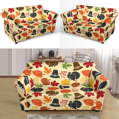 Thanksgiving Print Design LKS303 Loveseat Couch Slipcover
