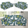 Llama Cactus Pattern Print Design 03 Sofa Slipcover