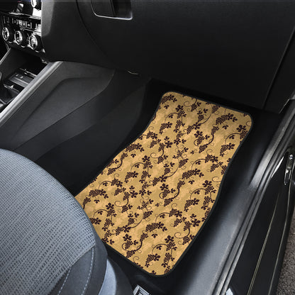 Wine Grape Design Print Car Floor Mats Front Back