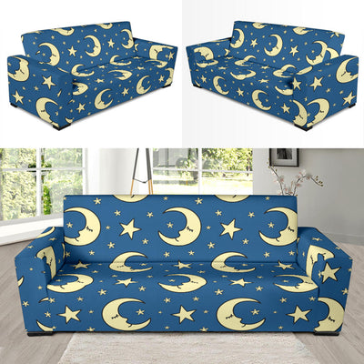 Moon Night Pattern Print Design 03 Sofa Slipcover