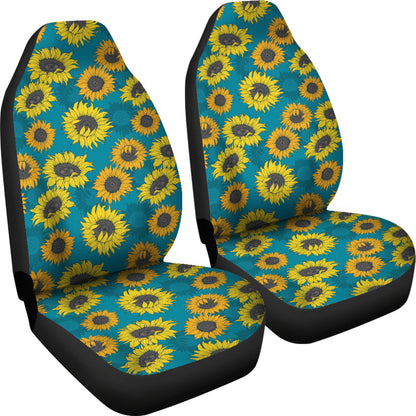 Sunflower Print Design LKS301 Car Seat Covers