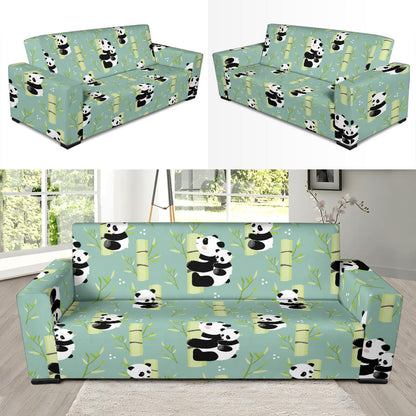 Panda Pattern Print Design A03 Sofa Slipcover