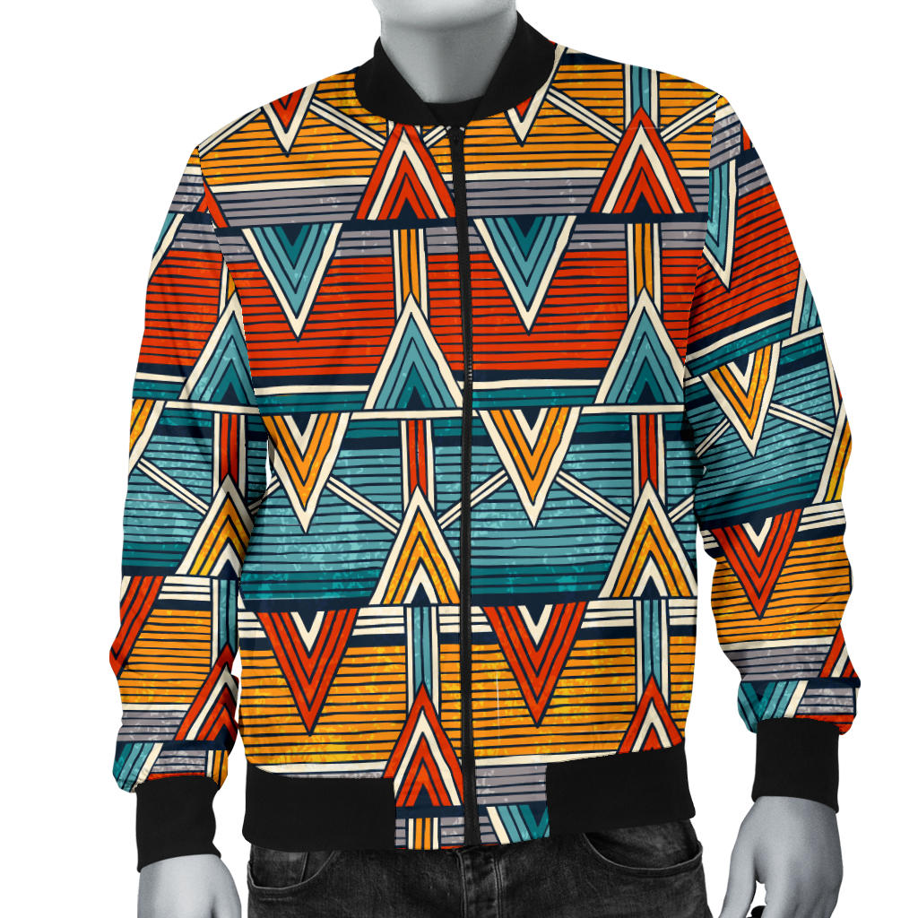 Kente Print African Design Themed Men Bomber Jacket