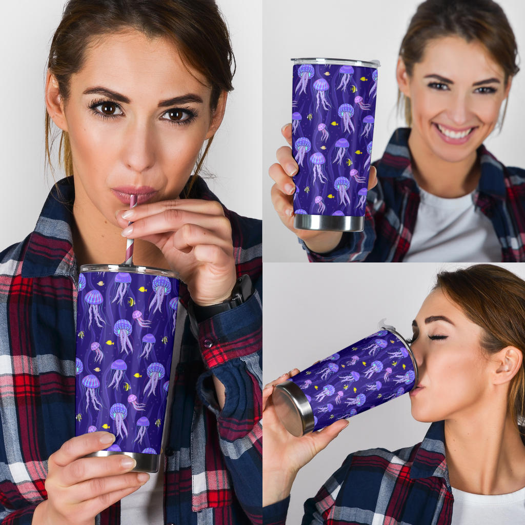 Jellyfish Style Print Tumbler