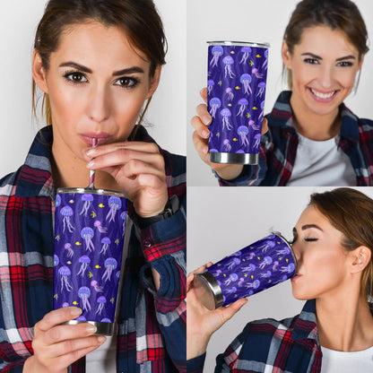 Jellyfish Style Print Tumbler