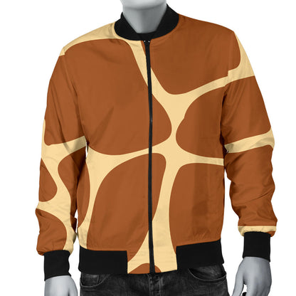 Giraffe Texture Print Men Bomber Jacket