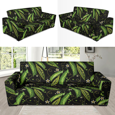 Peas Pattern Print Design A02 Sofa Slipcover