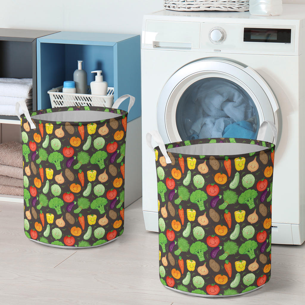 Vegan Funny Themed Design Print Laundry Basket