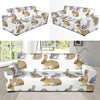 Rabbit Pattern Print Design 02 Sofa Slipcover