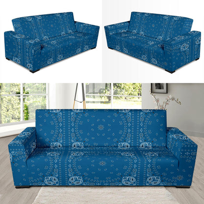 Bandana Blue Print Design LKS301 Sofa Slipcover