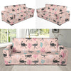 Ostrich Pattern Print Design 03 Sofa Slipcover