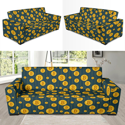 Bitcoin Pattern Print Design 01 Sofa Slipcover