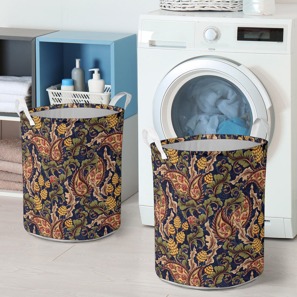 Floral Vintage Classic Print Laundry Basket