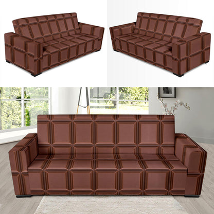 Chocolate Pattern Print Design 03 Sofa Slipcover