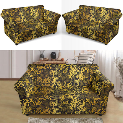 Seaweed Print Design LKS303 Loveseat Couch Slipcover