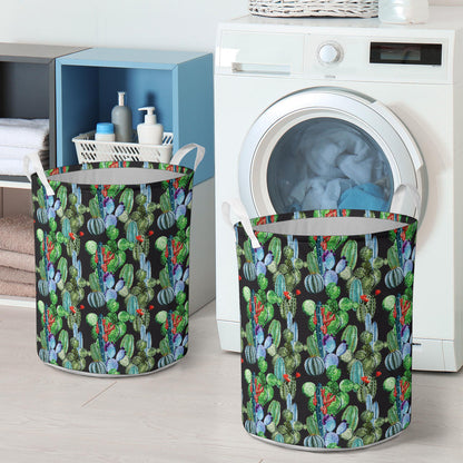 Cactus Watercolor Style Print Laundry Basket