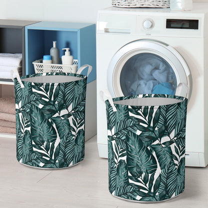 Tropical Palm Leaves Pattern Laundry Basket