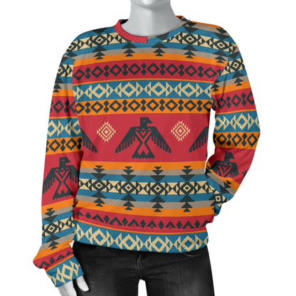Eagles Native American Design Women Long Sleeve Sweatshirt
