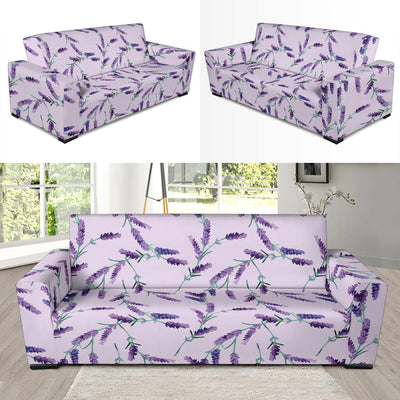 Lavender Pattern Print Design 02 Sofa Slipcover