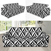 Fleur De Lis Black White Pattern Print Design 02 Sofa Slipcover