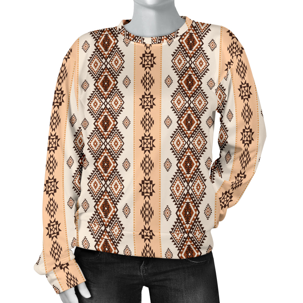Native Classic Pattern Print Women Long Sleeve Sweatshirt