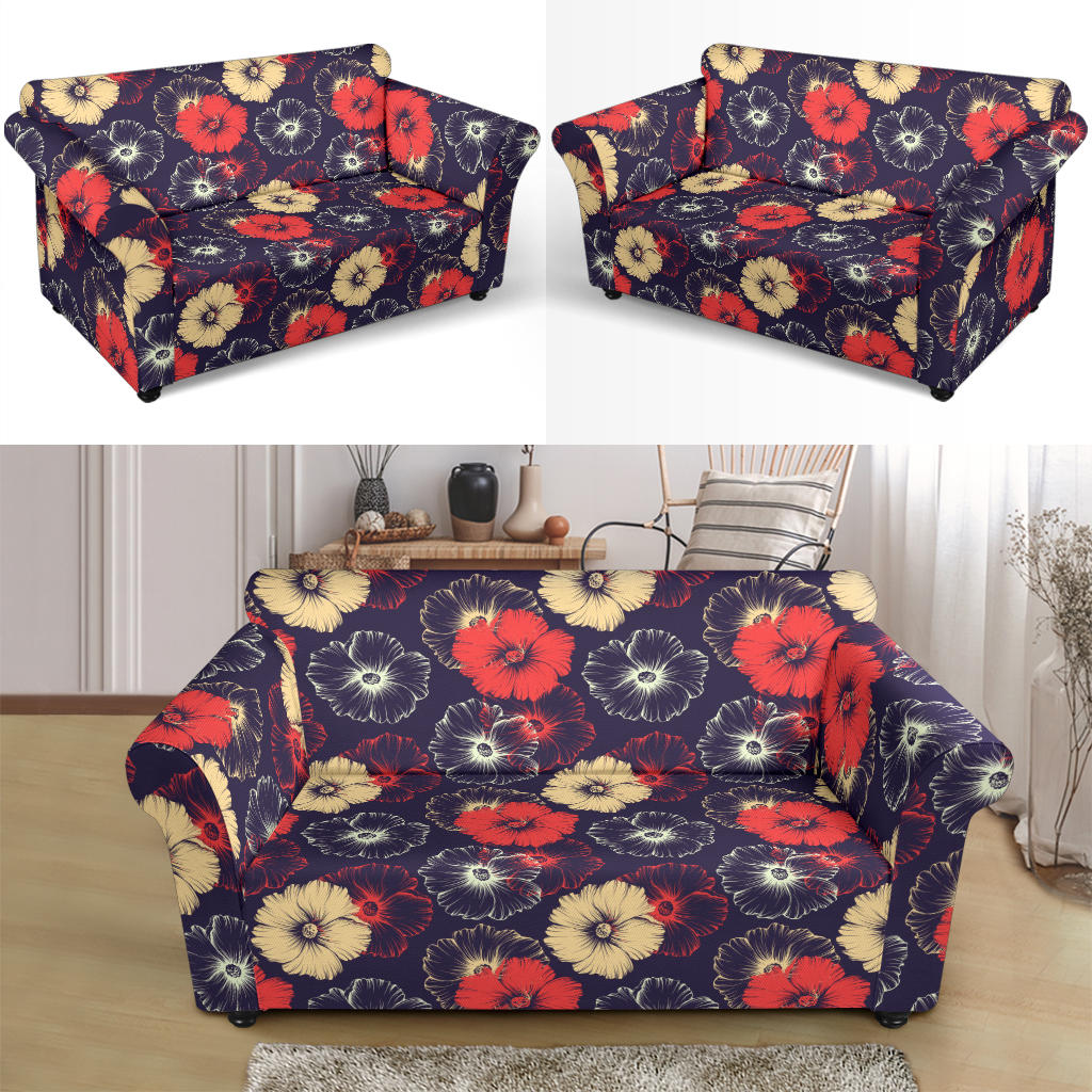 Tropical Flower Print Design LKS302 Loveseat Couch Slipcover