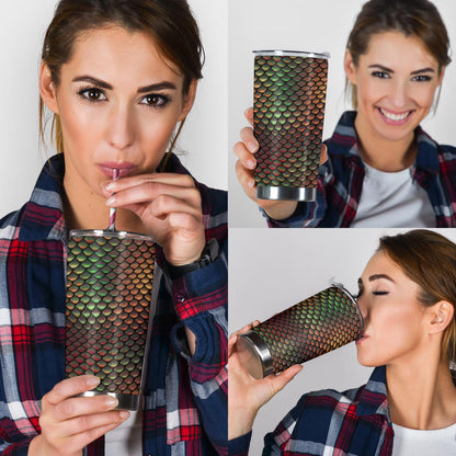 Snake Skin Colorful Print Tumbler