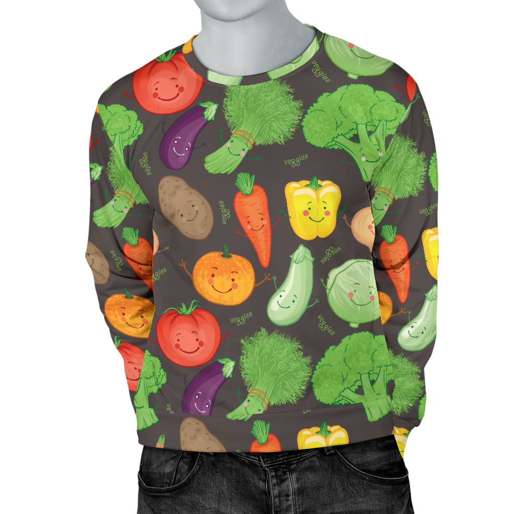 Vegan Funny Themed Design Print Men Long Sleeve Sweatshirt