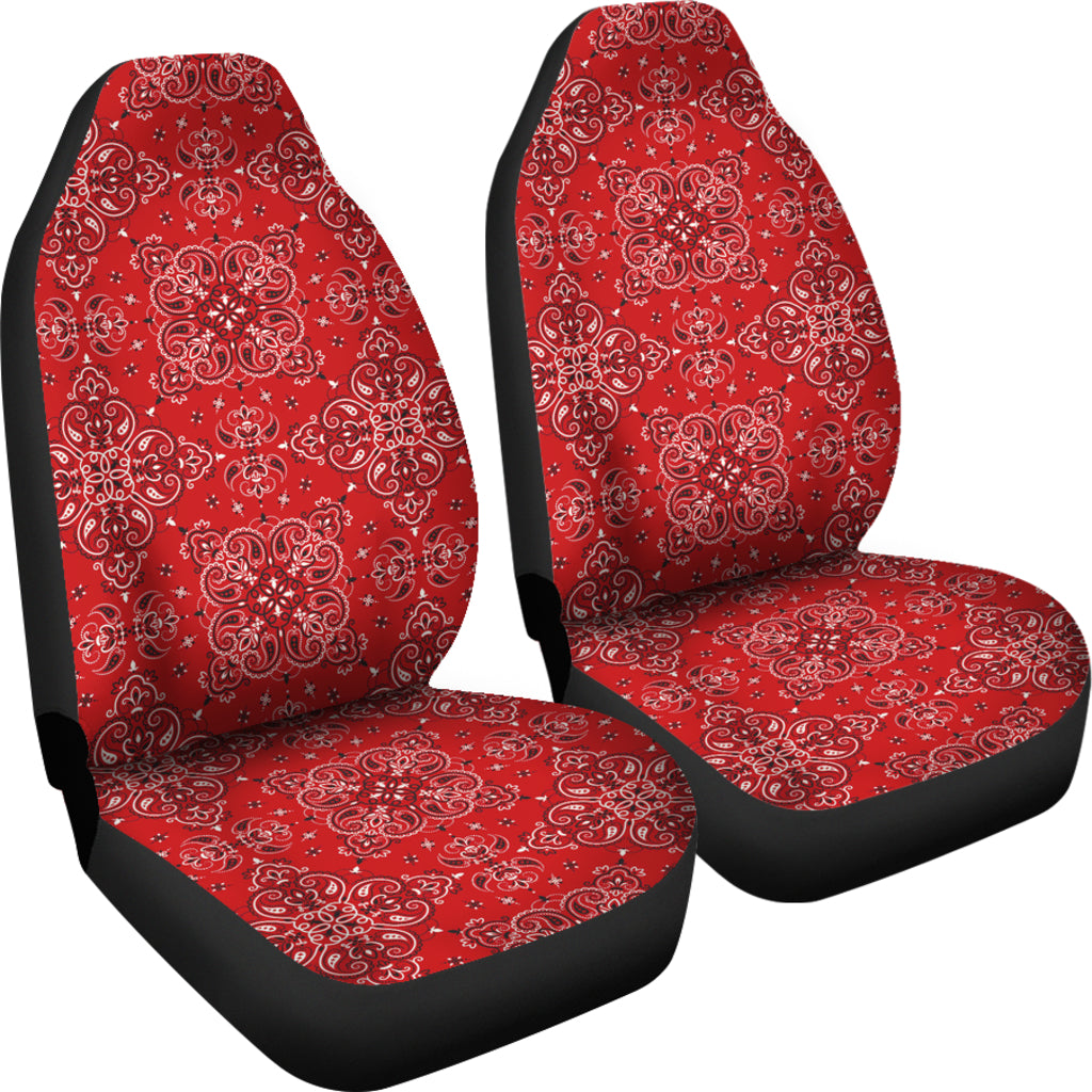 Bandana Red Pattern Print Design LKS3010 Car Seat Covers