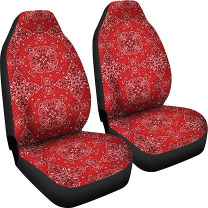 Bandana Red Pattern Print Design LKS3010 Car Seat Covers
