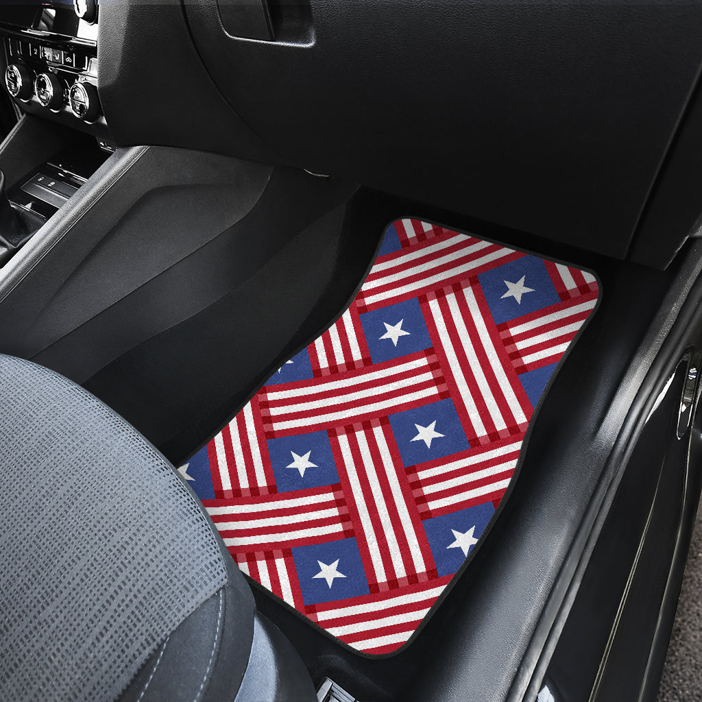 American flag Pattern Car Floor Mats Front Back