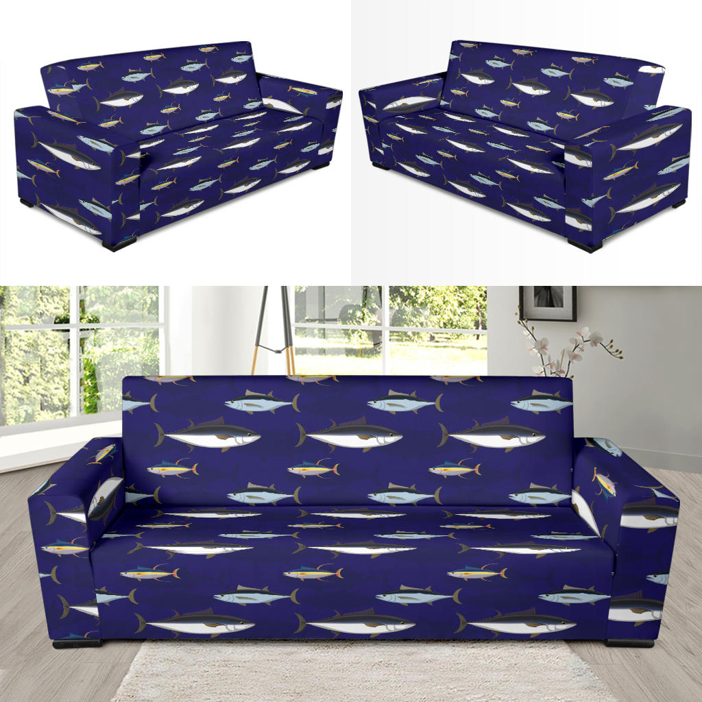 Tuna Fish Print Design LKS304 Sofa Slipcover