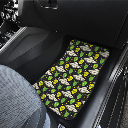 Alien UFO Pattern Car Floor Mats Front Back