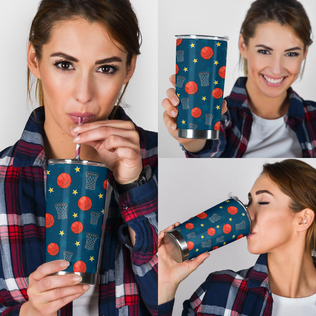 Basketball Classic Print Pattern Tumbler