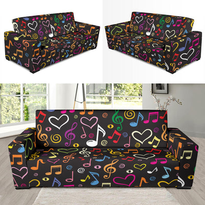 Music note Pattern Print Design A01 Sofa Slipcover