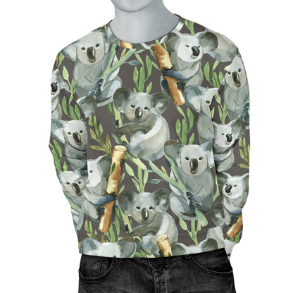 Koala Pattern Design Print Men Long Sleeve Sweatshirt