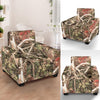 Camouflage Realistic Tree Authumn Print Armchair Slipcover