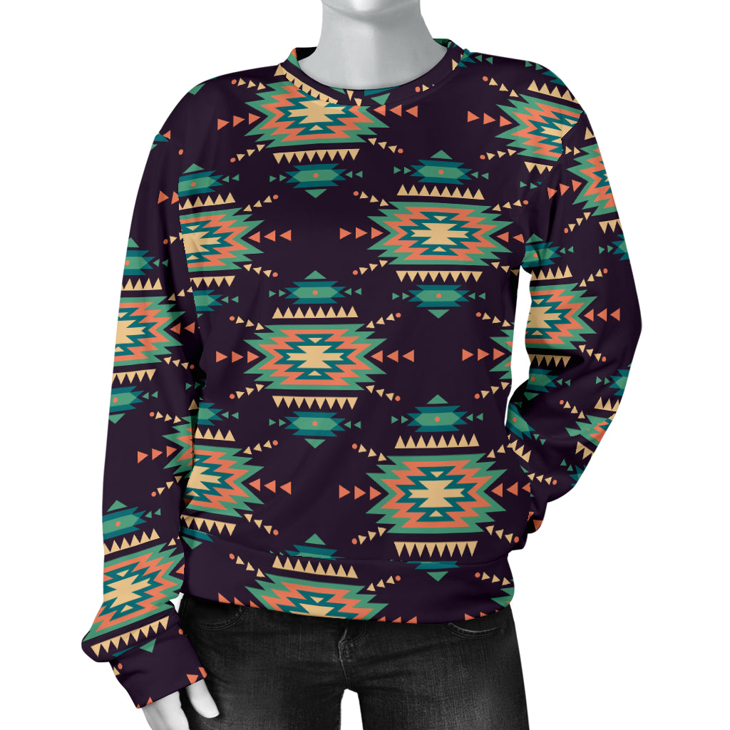 Navajo Geometric Style Print Pattern Women Long Sleeve Sweatshirt